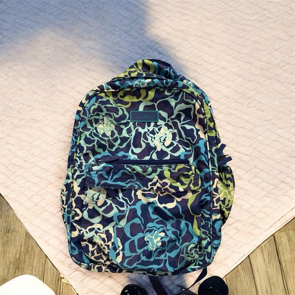 Vera Bradley Campus Backpack Katalina Blue Pattern - Picture 3 of 7